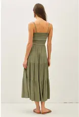 Smocked Tier Midi Dress