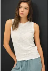 Round Neck Slub Knit Top