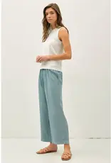 Round Neck Slub Knit Top