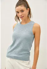 Round Neck Slub Knit Top