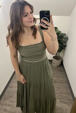 Smocked Tier Midi Dress