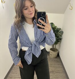 Cotton Linen Blend Button Up