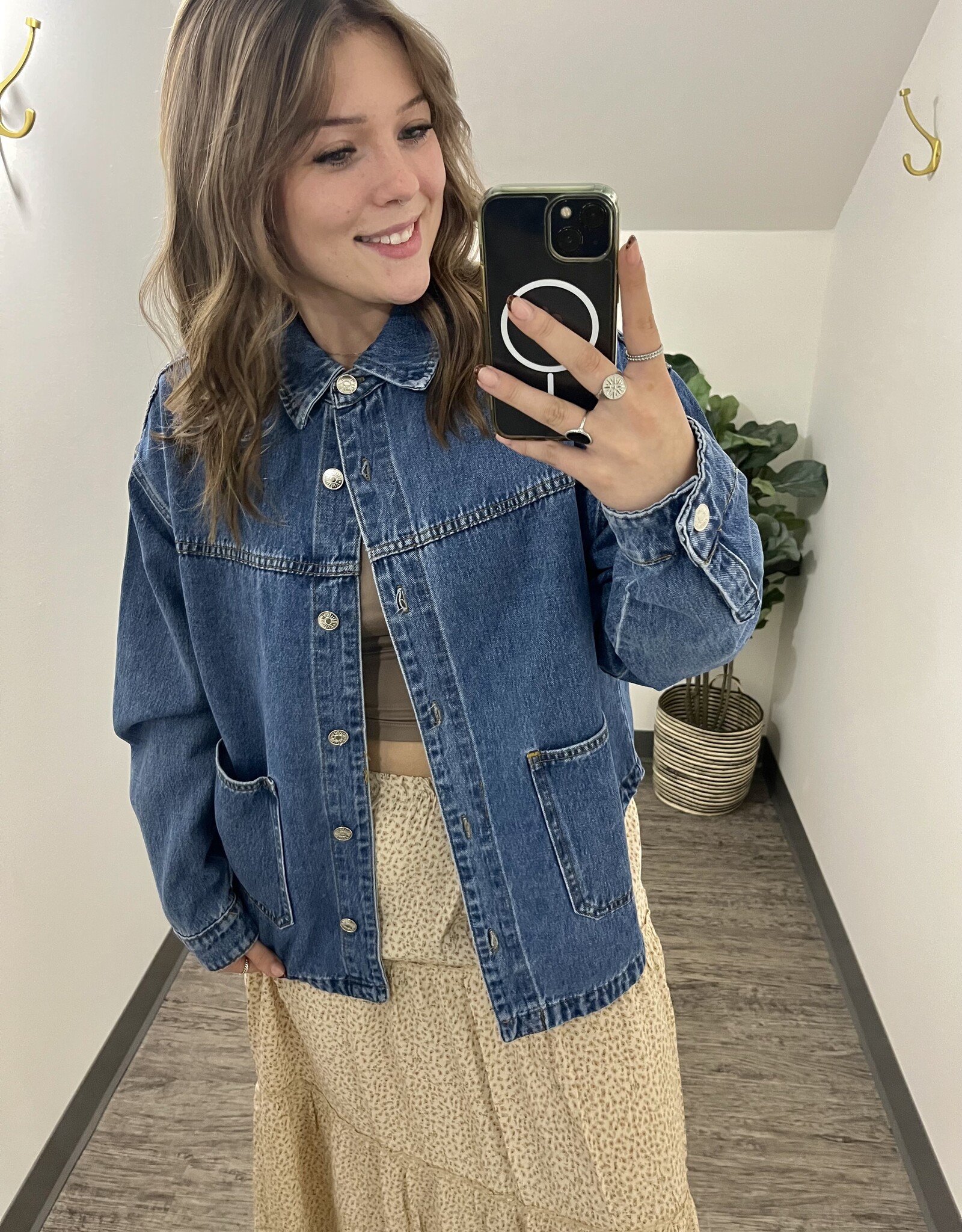 Tiered Floral Print Midi Skirt