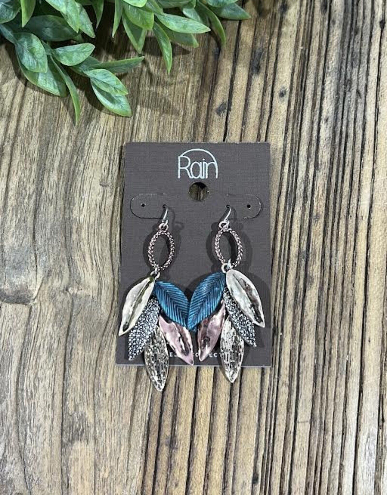 Rain Jewlery Patina Leaf Earrings