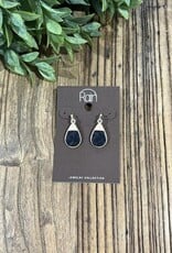 Rain Jewlery Black Gem Teardrop Earrings