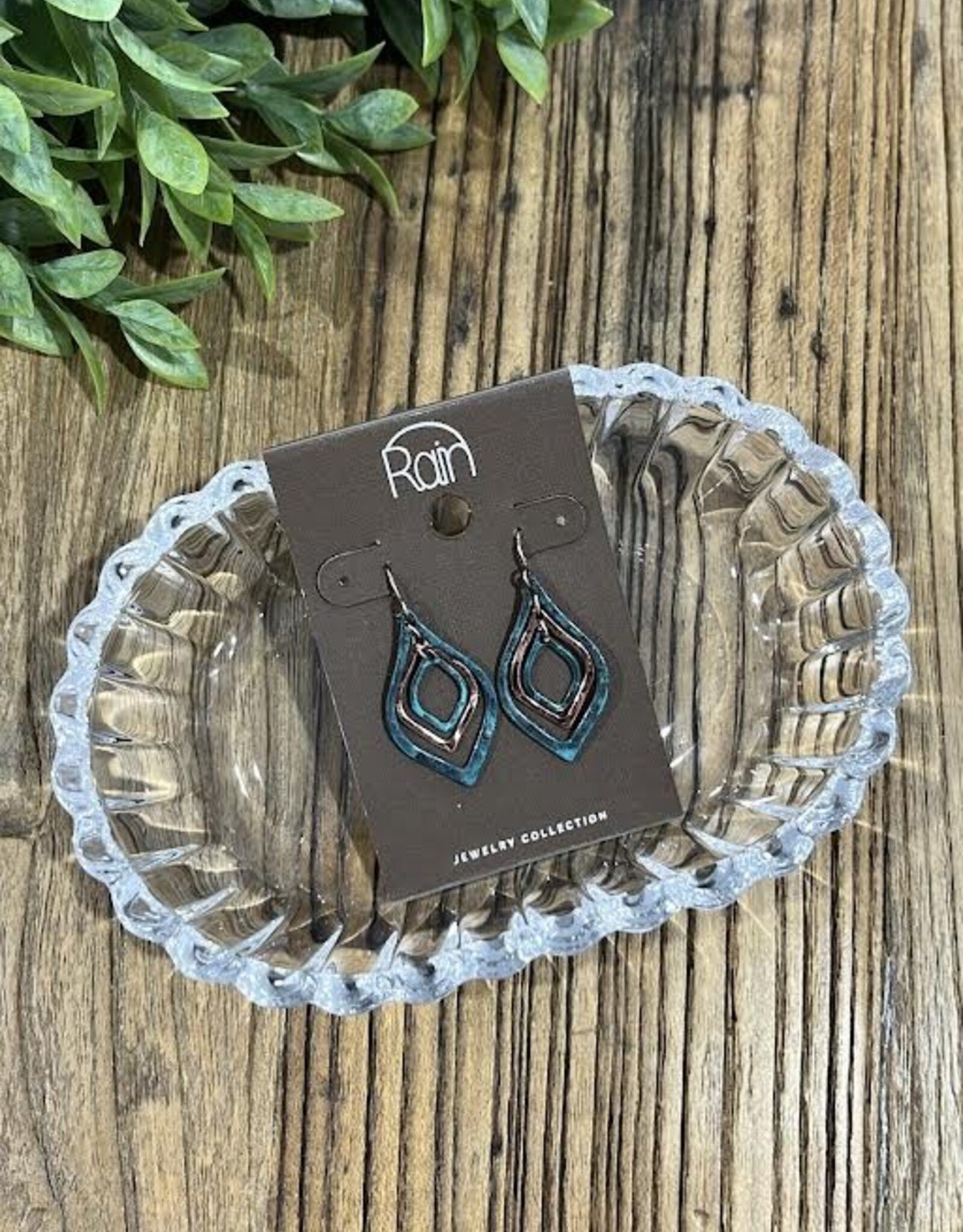 Rain Jewlery Patina Layered Ellipse Earrings