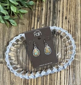 Rain Jewlery Orange Turquoise Teardrop Earrings