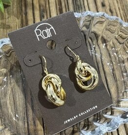Rain Jewlery Gold Curlicue Drop Earrings