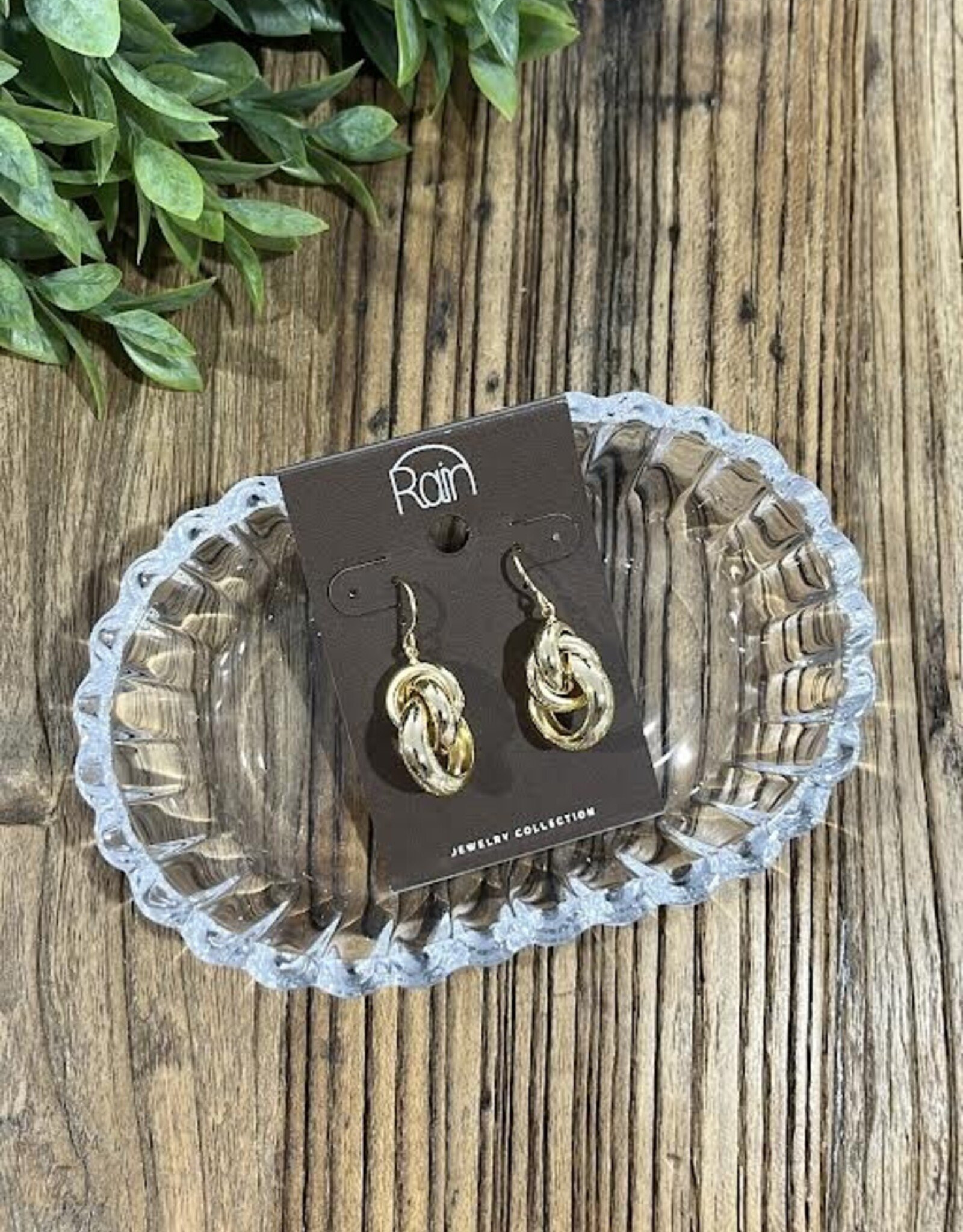 Rain Jewlery Gold Curlicue Drop Earrings