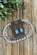 Rain Jewlery Silver Turquoise Rectangle Earrings