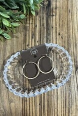 Rain Jewlery Gold Beaded Hoop Earrings