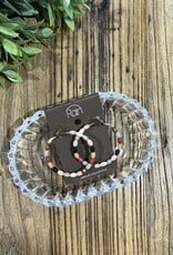 Rain Jewlery Multicolor Wood Beaded Hoop Earrings