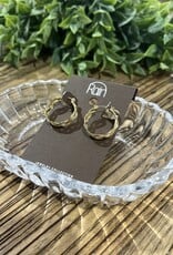 Rain Jewlery Gold Braided Hoop Earrings