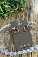 Rain Jewlery Gold Tiny Half Hoop Earrings