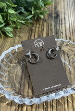 Rain Jewlery Silver Tiny Half Hoop Earrings