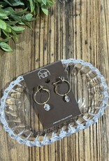 Rain Jewlery Gold Crystal Drop Hoop Earring