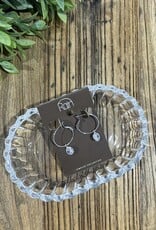 Rain Jewlery Silver Crystal Drop Hoop Earring