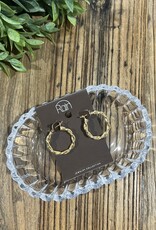 Rain Jewlery Gold Twisty Hoop Earrings