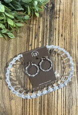 Rain Jewlery Silver Twisty Hoop Earrings