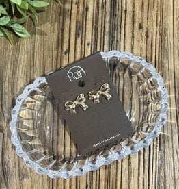 Rain Jewlery Gold Bow Earrings