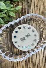 Rain Jewlery Blue Bow Earrings Set of 7