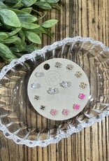 Rain Jewlery Pink Clover Earring Set of 7