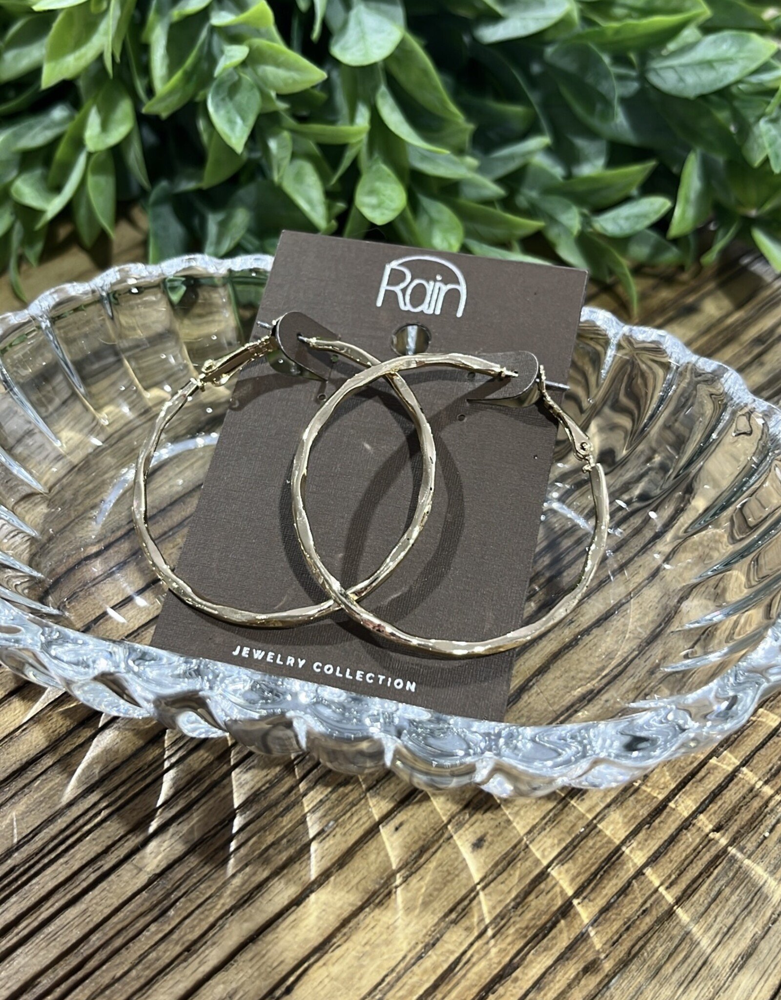 Rain Jewlery Gold Wire Hoop Earrings