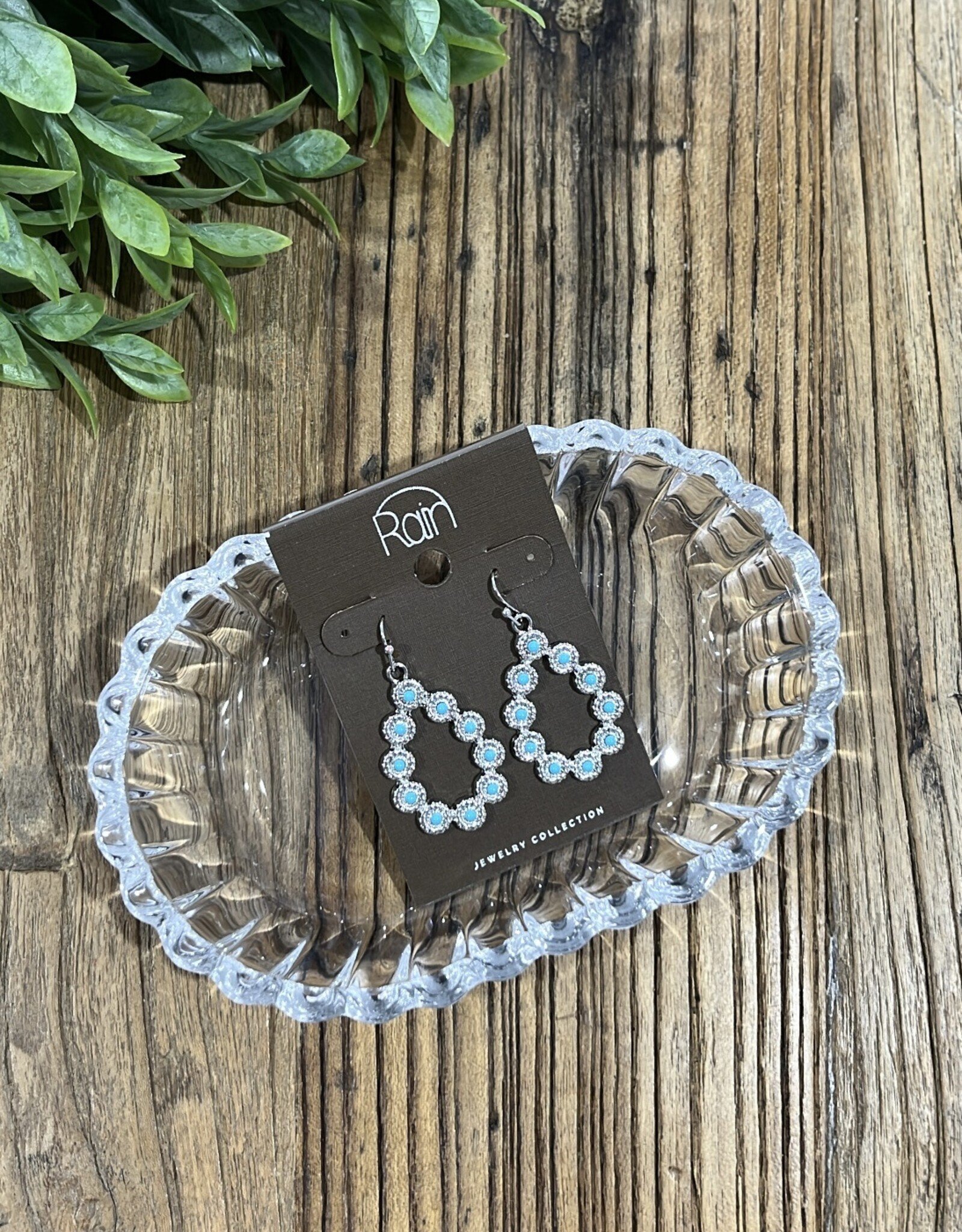 Rain Jewlery Silver Blossom Turquoise Earrings