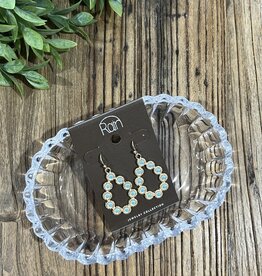 Rain Jewlery Gold Blossom Turquoise Earrings