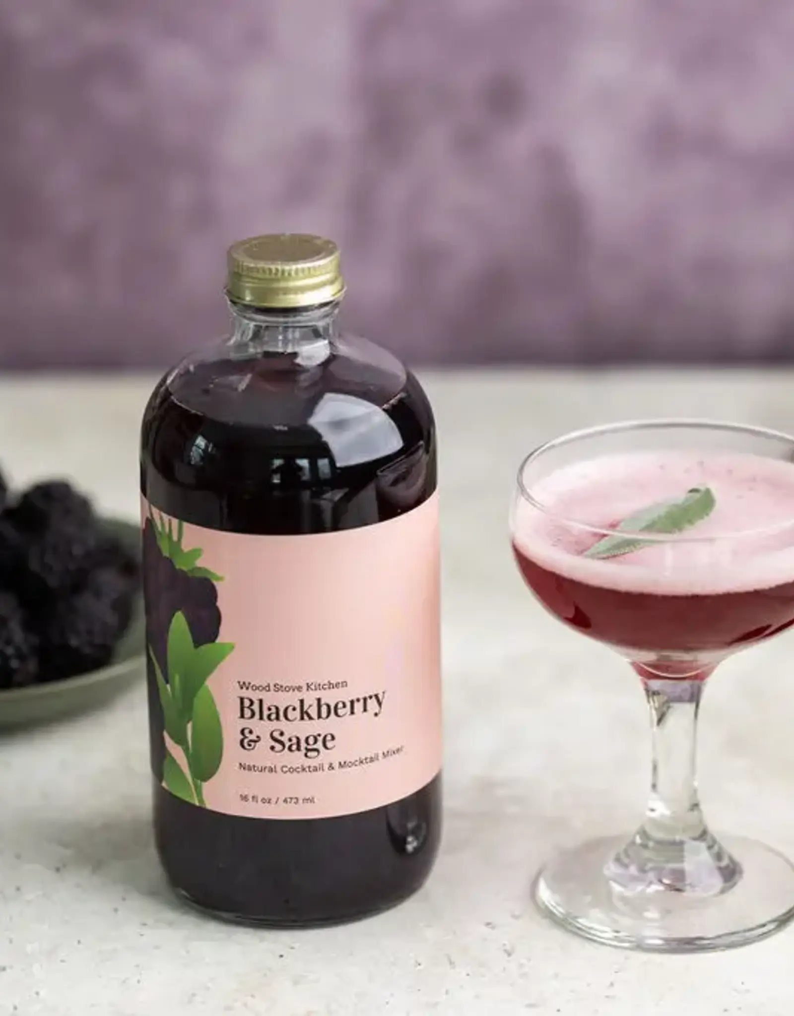 Wood Stove Kitchen Cocktail Mixer, Blackberry & Sage