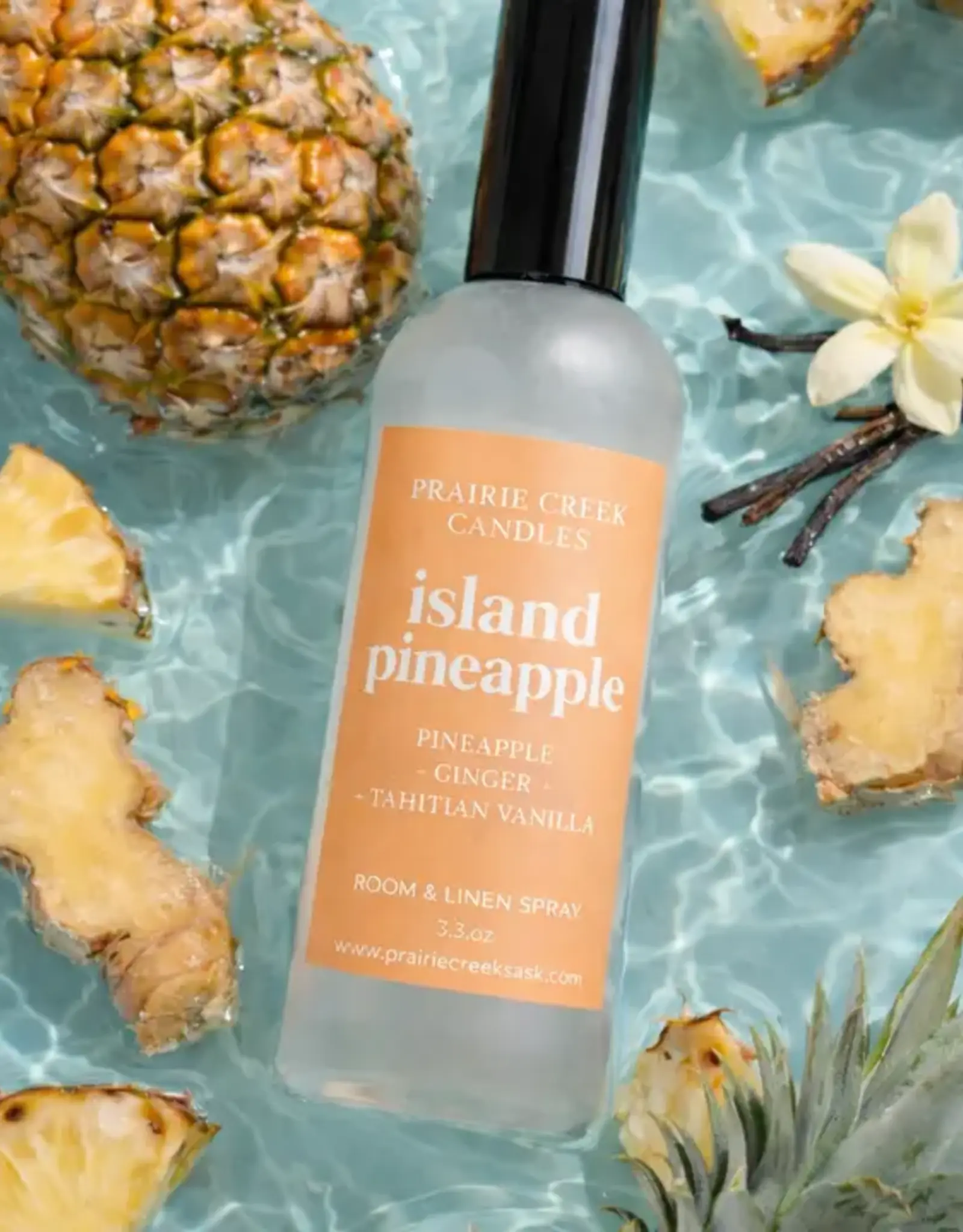 Prairie Creek Candles Linen Spray, Island Pineapple
