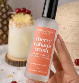 Prairie Creek Candles Linen Spray, Cherry Cabana Crush
