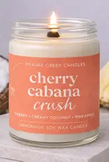 Prairie Creek Candles Wood Wick Candle, Cherry Cabana Crush 8oz