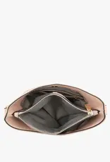 Jen & Co. Emma 3 Compartment Crossbody-Caramel