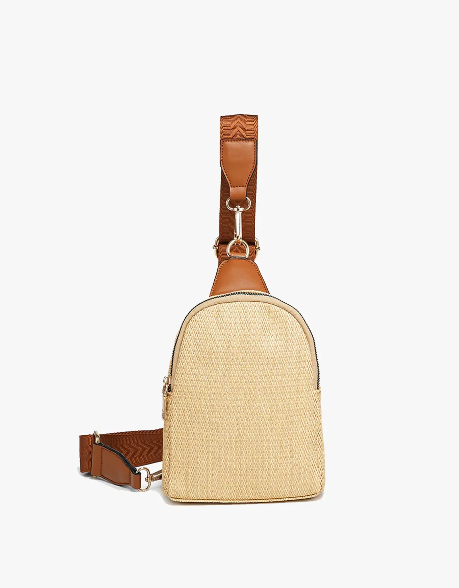 Jen & Co. Ellen Sling Bag, Natural/Brown
