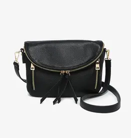 Jen & Co. Aubree Flapover Crossbody, Black