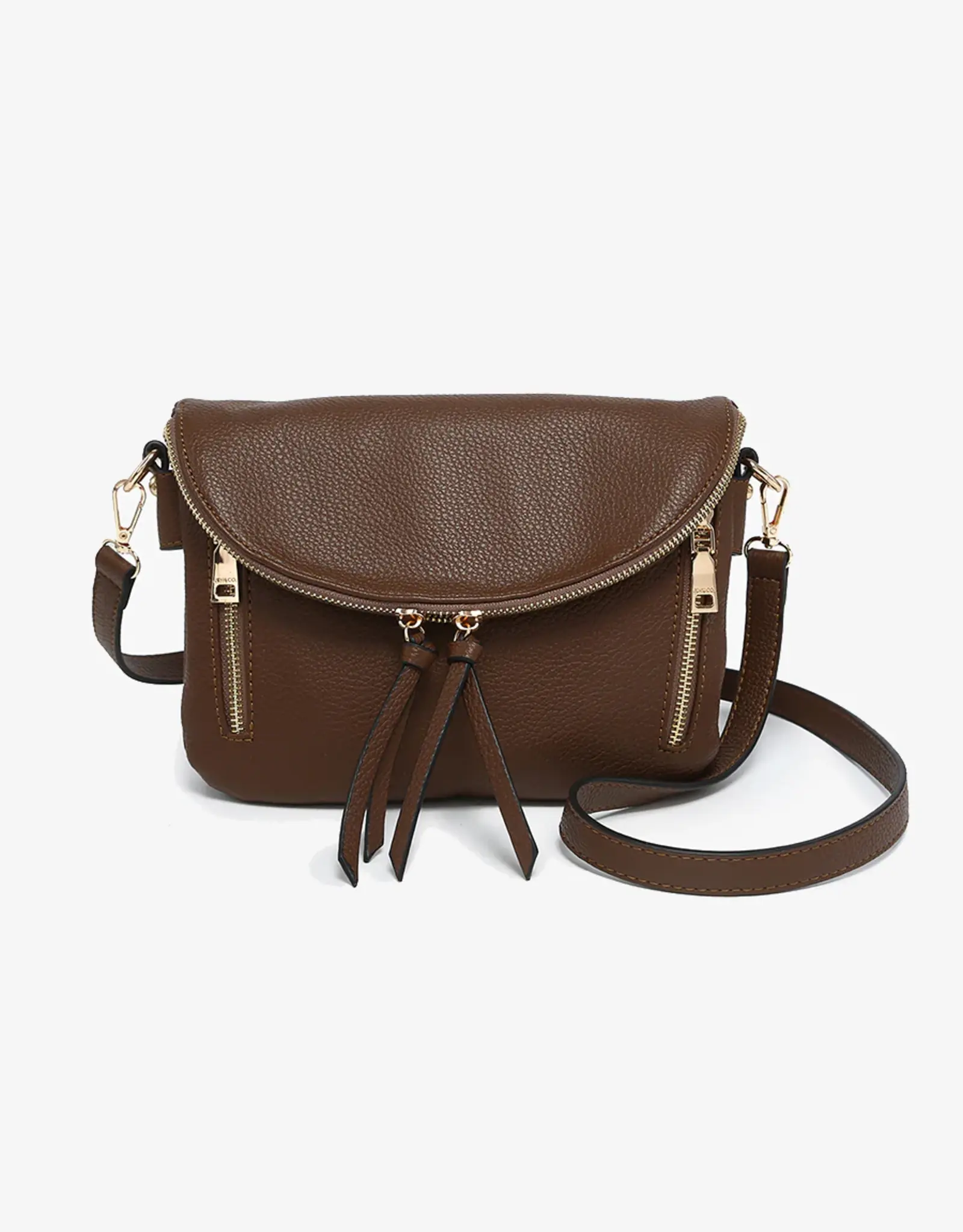 Jen & Co. Aubree Flapover Crossbody, Brown