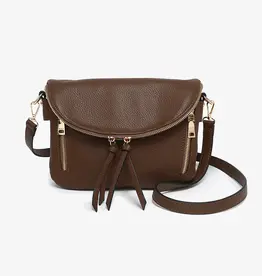 Jen & Co. Aubree Flapover Crossbody, Brown