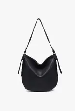 Jen & Co. Madelyn Whipstitch Hobo, Black