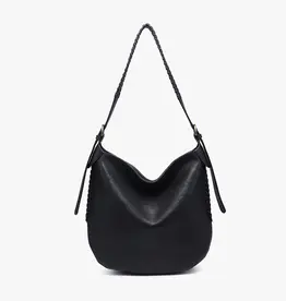 Jen & Co. Madelyn Whipstitch Hobo, Black