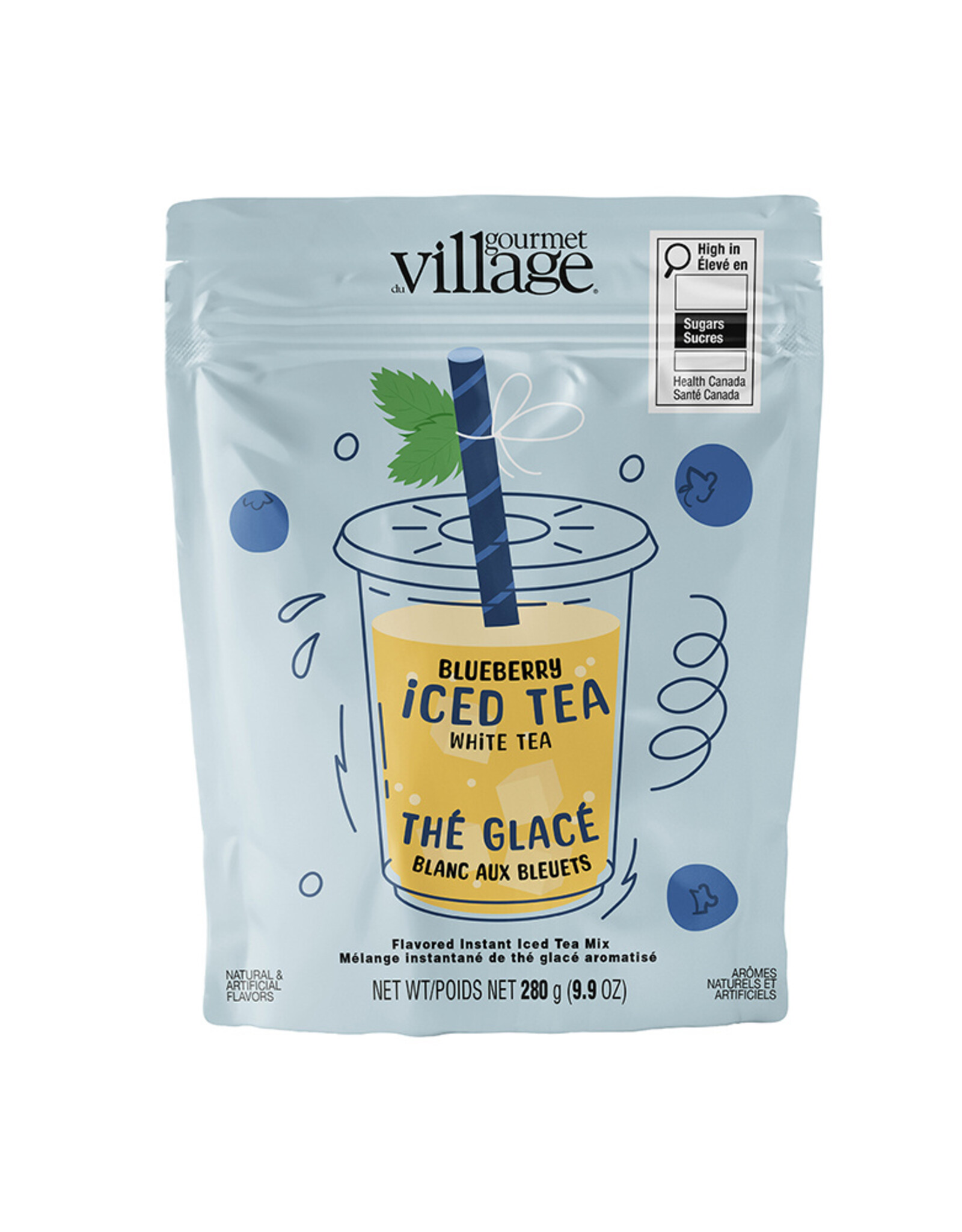 Gourmet Village Iced Tea Pouch, Blueberry White Tea