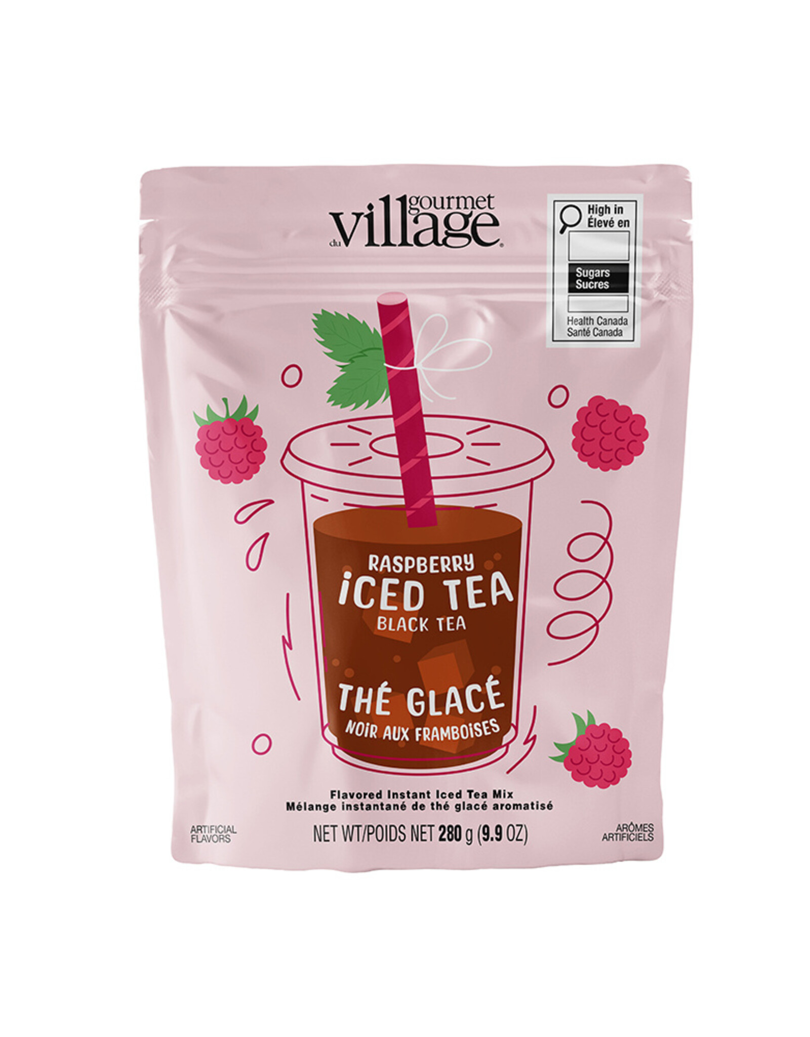 Gourmet Village Iced Tea Pouch, Raspberry