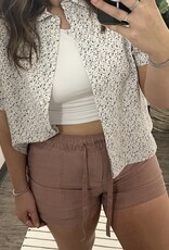 High Rise Pull On Tencel Short