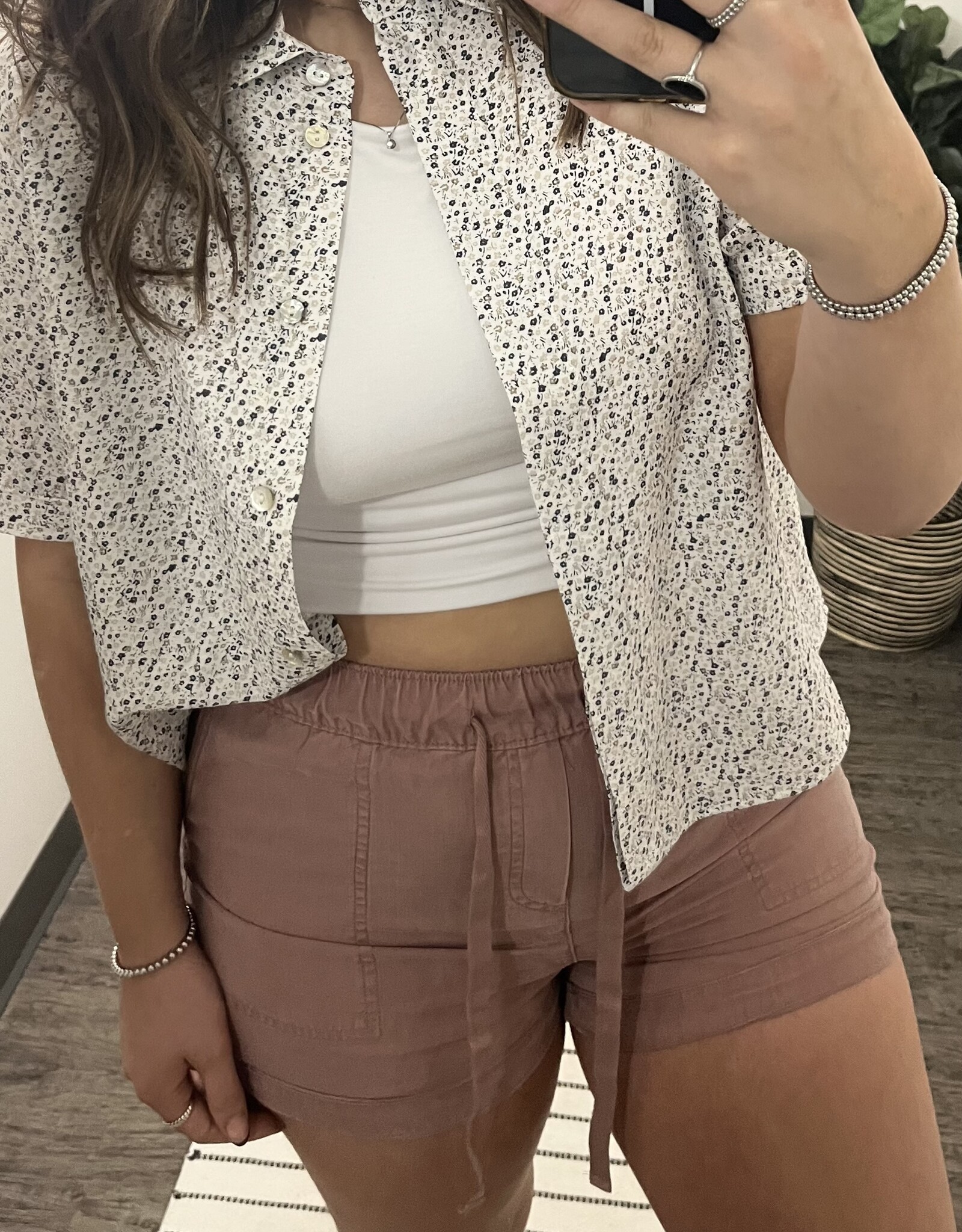 High Rise Pull On Tencel Short