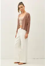 Crochet Knit Boxy Open Cardigan