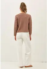 Crochet Knit Boxy Open Cardigan