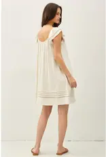 Flutter Sleeve Linen Dress