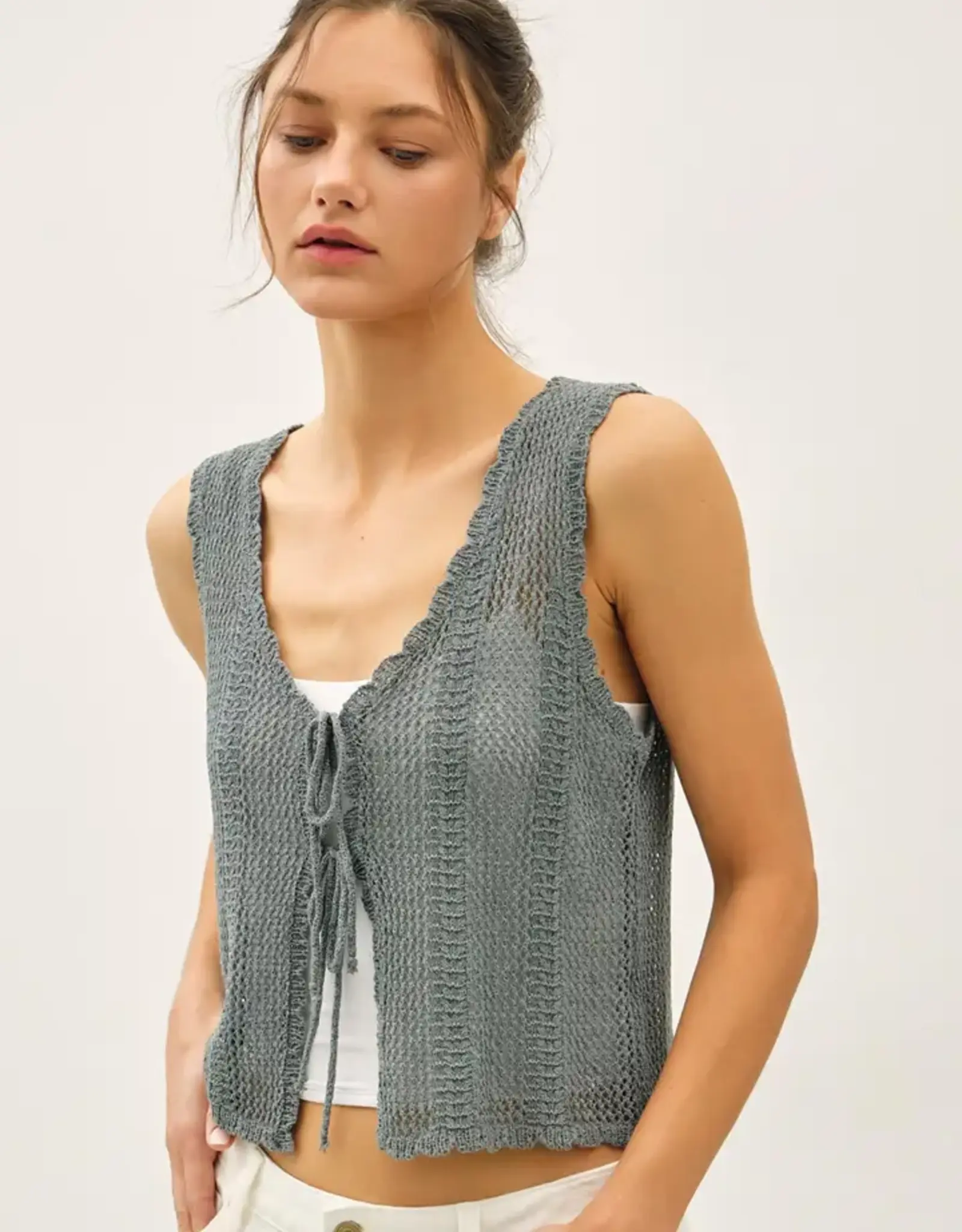 Breezy Crochet Knit Vest