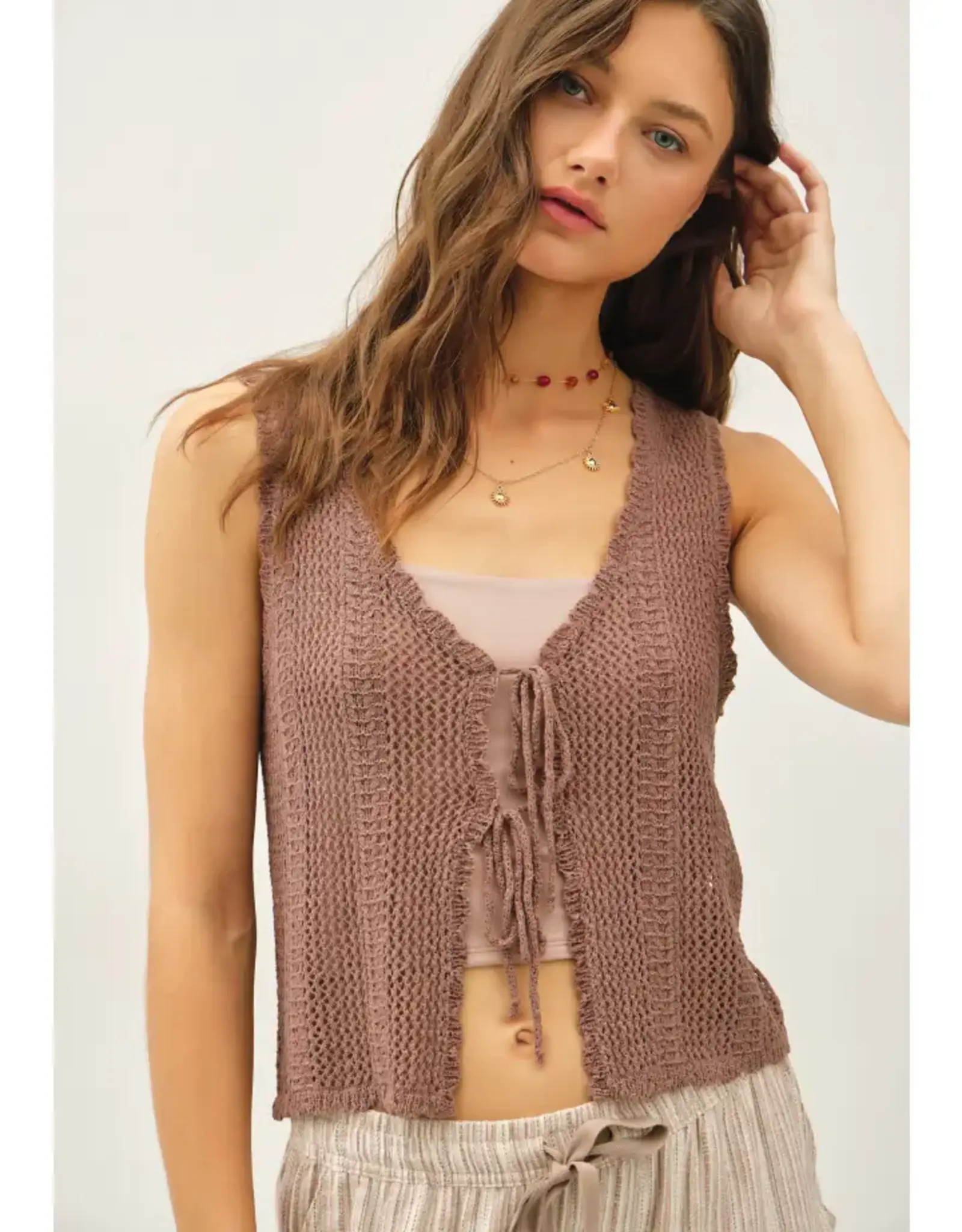 Breezy Crochet Knit Vest