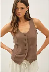 Linen Classic Cut Vest